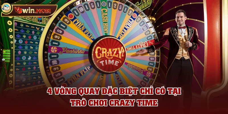 4 vòng quay đặc biệt chỉ có tại trò chơi Crazy Time